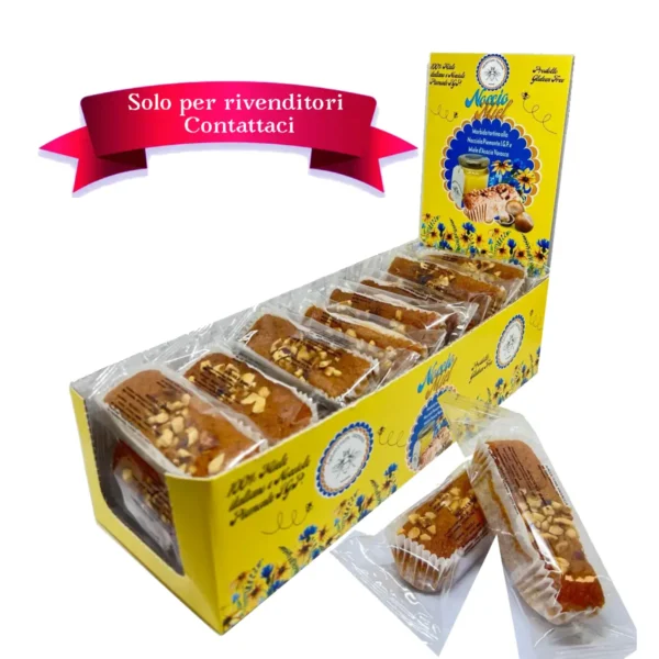 Noccio Miel – tortina senza glutine alla Nocciola Piemonte I.G.P. e Miele d’Acacia Varacca – Espositore da 20 pz (35 Gr. X 20 Pz.)